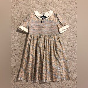 [Authentic] Gucci Kid’s Flannel Dress with Floral Print